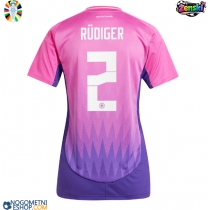 Ženski Nogometni dresi Nemčija Antonio Rudiger #2 Gostujoči EP 2024 Kratek Rokav